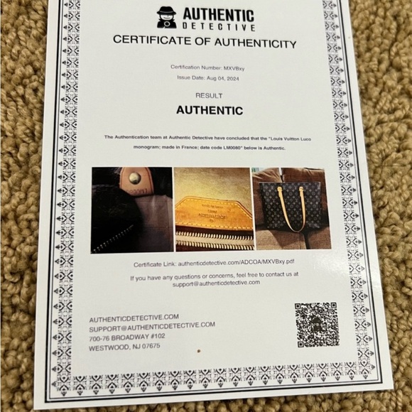 Authentic Louis Vuitton Luco Tote - Picture 6 of 6